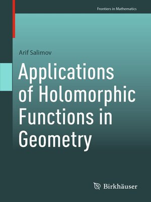 cover image of Applications of Holomorphic Functions in Geometry
